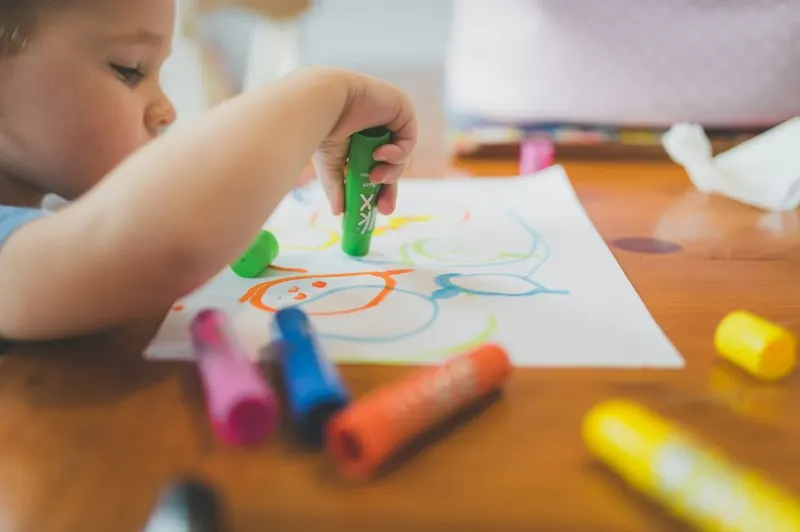 Art studio — a moment from the day at Springfield Play School