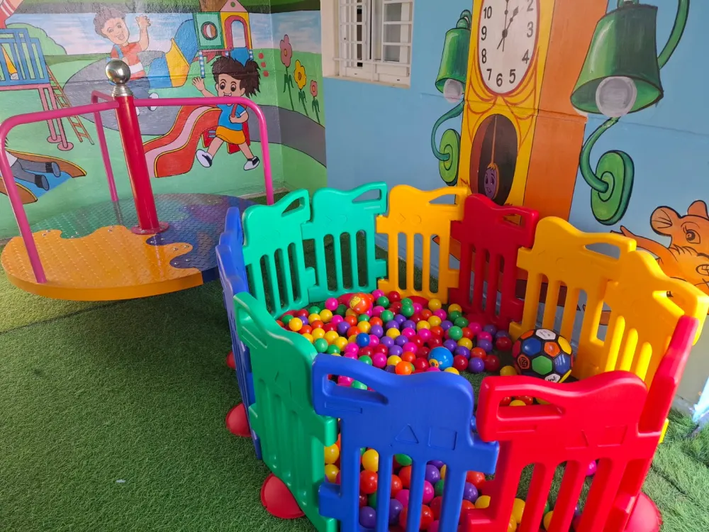 Ball-pit fun at Springfield Play School